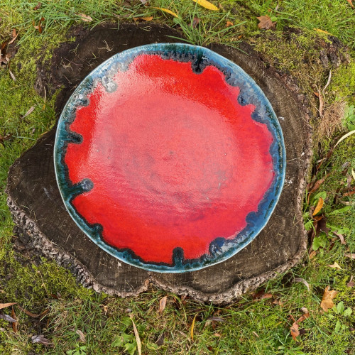 decorative ceramic platter plate ideal for displaying fruit
