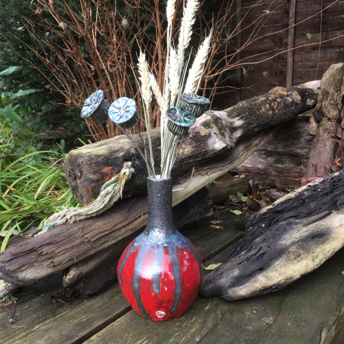 5 x poppy seedhead posy